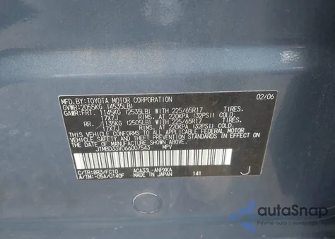 2006 Toyota Rav4 из США, поврежденный, VIN JTMBD33V066007543